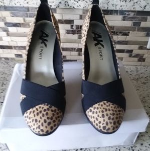 Anne Klein Sport leopard heels